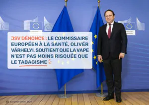 JSV dénonce : le commissaire européen à la Santé, Olivér Várhelyi, soutient que la vape n'est pas moins risquée que le tabagisme